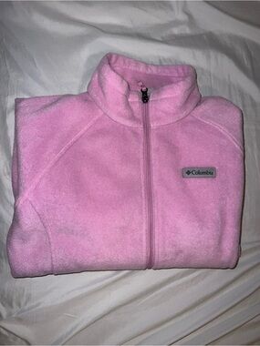 Columbia Pink Full-Zip Fleece Jacket